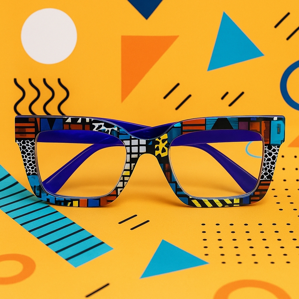 Colorful Geometric Patterned Glasses